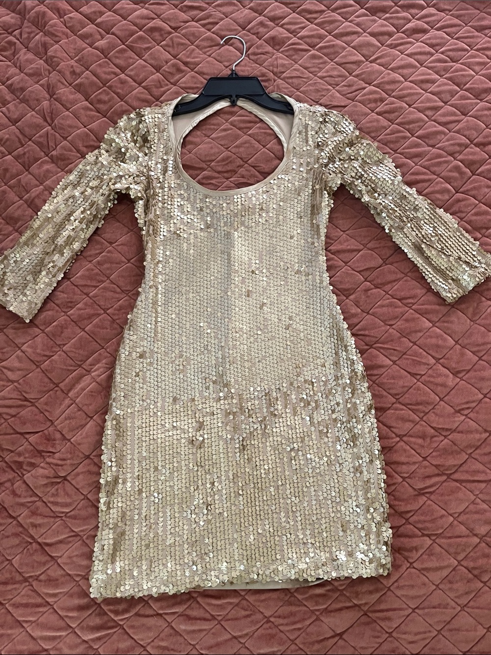 Arden B XS Gold Sequin Prom Bachelorette Party Dress